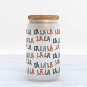 Frosted Glass Can, Valentine Gift, Fa La&hellip;