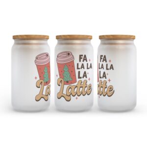 Frosted Glass Can, Valentine Gift, Fa La&hellip;