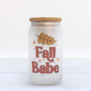 Frosted Glass Can, Valentine Gift, Fall Babe&hellip;