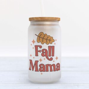 Frosted Glass Can, Valentine Gift, Fall Mama&hellip;