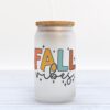 Frosted Glass Can, Valentine Gift, Fall Mama Frosted Glass Can Tumbler