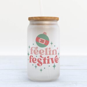 Frosted Glass Can, Valentine Gift, Feeling Festive&hellip;