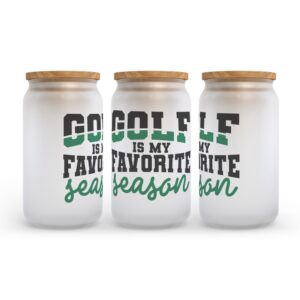 Frosted Glass Can Valentine Gift Golf Is My Favorite Season Frosted Glass Can Tumbler 2 oe4kqh.jpg