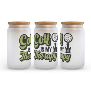 Frosted Glass Can Valentine Gift Golf Is My Therapy Frosted Glass Can Tumbler 2 zk3b5m.jpg