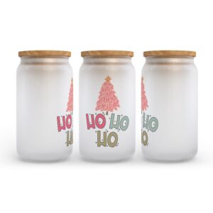 Frosted Glass Can Valentine Gift Ho Ho Ho Pink Christmas Tree Frosted Glass Can Tumbler 2 okm7wh.jpg