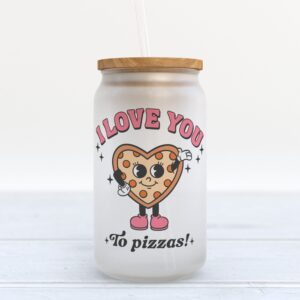 Frosted Glass Can, Valentine Gift, I Love&hellip;
