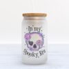 Frosted Glass Can, Valentine Gift, In My Bad Witch Era Halloween Frosted Glass Can Tumbler