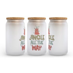 Frosted Glass Can, Valentine Gift, Jingle All&hellip;