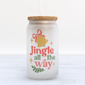 Frosted Glass Can, Valentine Gift, Jingle All&hellip;