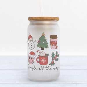Frosted Glass Can, Valentine Gift, Jingle All&hellip;