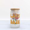 Frosted Glass Can, Valentine Gift, Lake Life is the Best Life Frosted Glass Can Tumbler