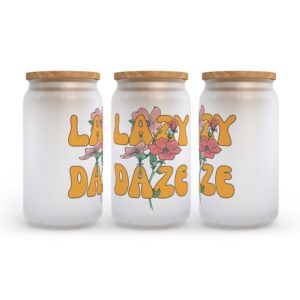 Frosted Glass Can, Valentine Gift, Lazy Daze&hellip;