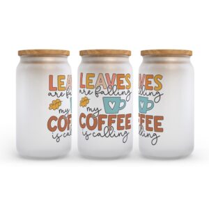 Frosted Glass Can, Valentine Gift, Leaves Are&hellip;