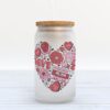 Frosted Glass Can, Valentine Gift, Love Rocks Valentine’s Day Frosted Glass Can Tumbler
