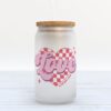 Frosted Glass Can, Valentine Gift, Love Rocks Valentine’s Day Frosted Glass Can Tumbler