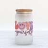 Frosted Glass Can, Valentine Gift, Love To Golf Frosted Glass Can Tumbler Frosted Glass Can, Valentine Gift, Love To Golf Frosted Glass Can Tumbler