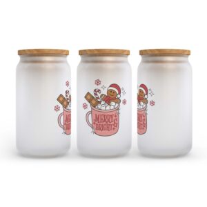 Frosted Glass Can, Valentine Gift, Merry and&hellip;