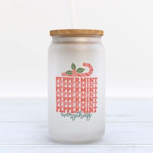 Frosted Glass Can, Valentine Gift, Peppermint Everything&hellip;