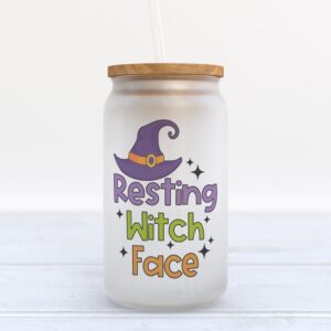 Frosted Glass Can, Valentine Gift, Resting Witch&hellip;