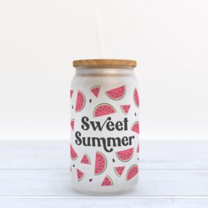 Frosted Glass Can, Valentine Gift, Sweet Summer&hellip;