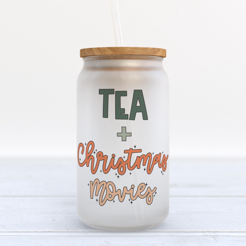 Frosted Glass Can, Valentine Gift, Tea And Christmas Movies Christmas Frosted Glass Can Tumbler Frosted Glass Can, Valentine Gift, Tea And Christmas Movies Christmas Frosted Glass Can Tumbler