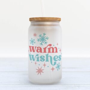 Frosted Glass Can, Valentine Gift, Warm Wishes&hellip;