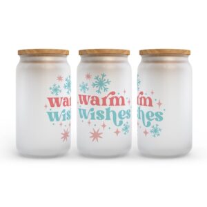 Frosted Glass Can, Valentine Gift, Warm Wishes&hellip;