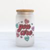 Frosted Glass Can, Valentine Gift, A Book a Day Keeps Reality Away Frosted Glass Can Tumbler