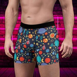 Men Boxer, Cute Astronaut Planet Galaxy Cartoon&hellip;