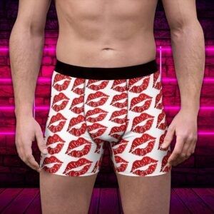 Men Boxer, Sexy Red Lips Pattern Valentine&hellip;