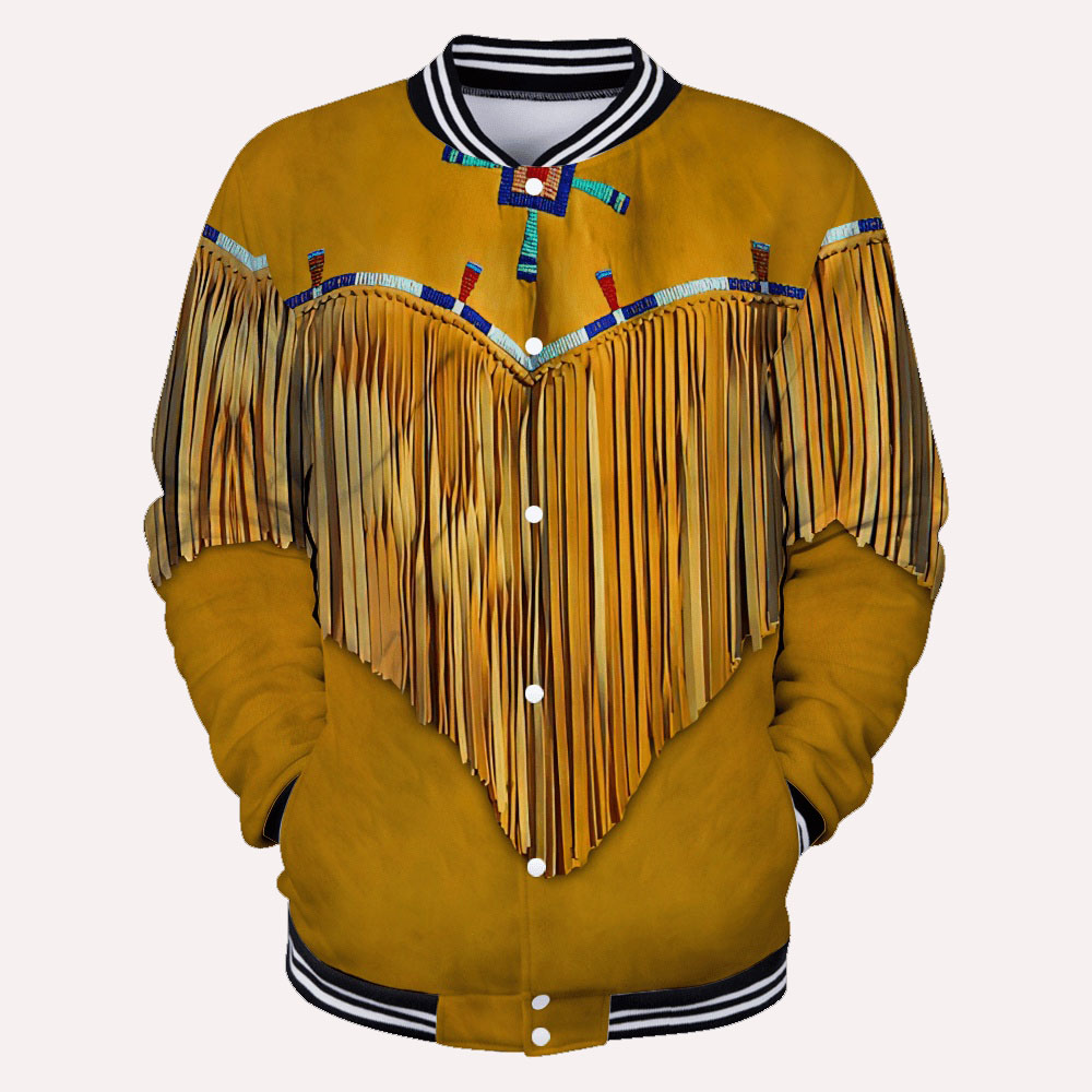 Native American Jacket, Pride Chief Premium Native American Pride 3D All Over Printed  Baseball Jacket, Native American Style Jackets