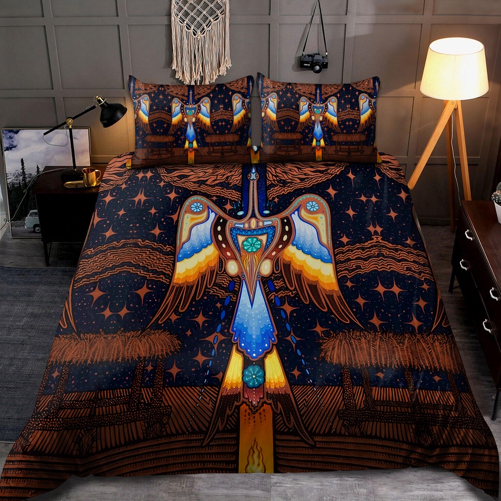 Native American Bedding Set, Bird Cosmos Native American Bedding Set, Native Bed Set