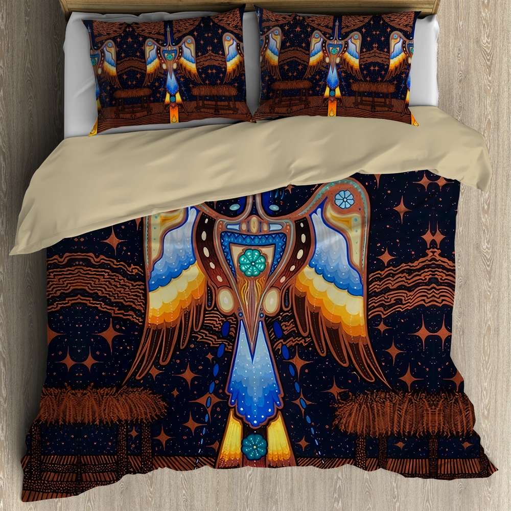 Native American Bedding Set, Bird Cosmos Native American Bedding Set, Native Bed Set