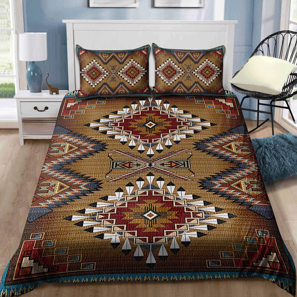 Native American Bedding Set, Brocade Patterns Native American Bedding Set, Native Bed Set