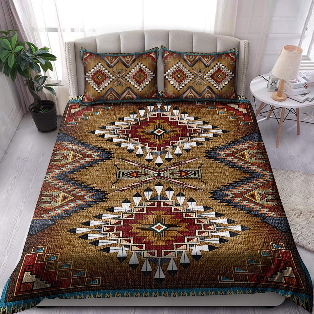 Native American Bedding Set, Brocade Patterns Native American Bedding Set, Native Bed Set