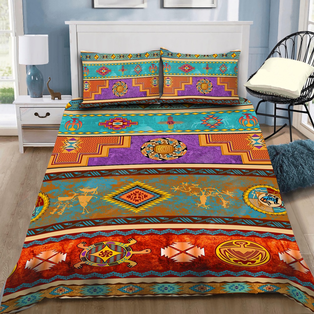 Native American Bedding Set, Canyon Navajo Native American Bedding Set, Native Bed Set