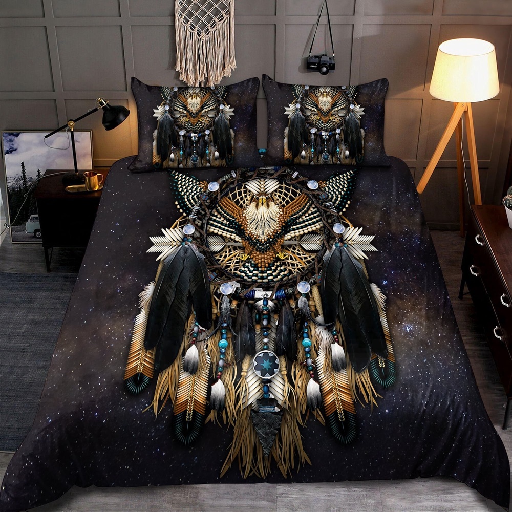 Native American Bedding Set, Dreamcatcher Cosmos Native American Bedding Set, Native Bed Set