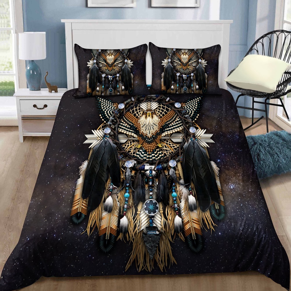 Native American Bedding Set, Dreamcatcher Cosmos Native American Bedding Set, Native Bed Set