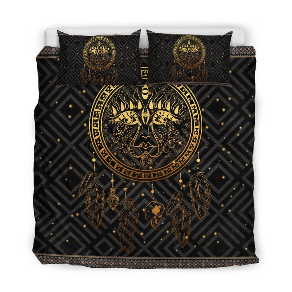 Native American Bedding Set, Dreamcatcher Native American All Over Printed Bedding Set, Native Bed Set