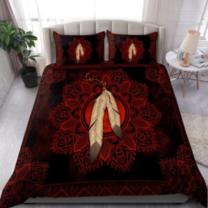 Native American Bedding Set Feather Motifs Native American Bedding Set Native Bed Set 2 re0kyc.jpg