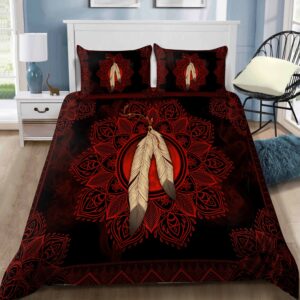 Native American Bedding Set Feather Motifs Native American Bedding Set Native Bed Set 5 gtnbml.jpg