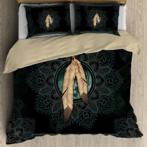 Native American Bedding Set Feather Motifs Native American Bedding Set Native Bed Set 8 xmtl3s.jpg