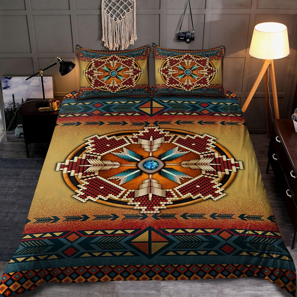 Native American Bedding Set, Inspired Cherokee Native American Bedding Set, Native Bed Set