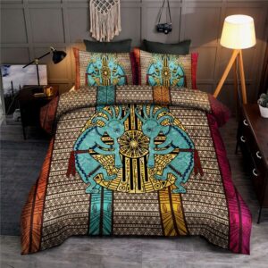 Native American Bedding Set, Kokopelli Myth Pattern&hellip;