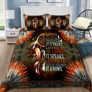 Native American Bedding Set Listen To The Wind Native American Bedding Set Native Bed Set 3 yrysun.jpg