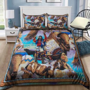 Native American Bedding Set, Mens And Animals&hellip;
