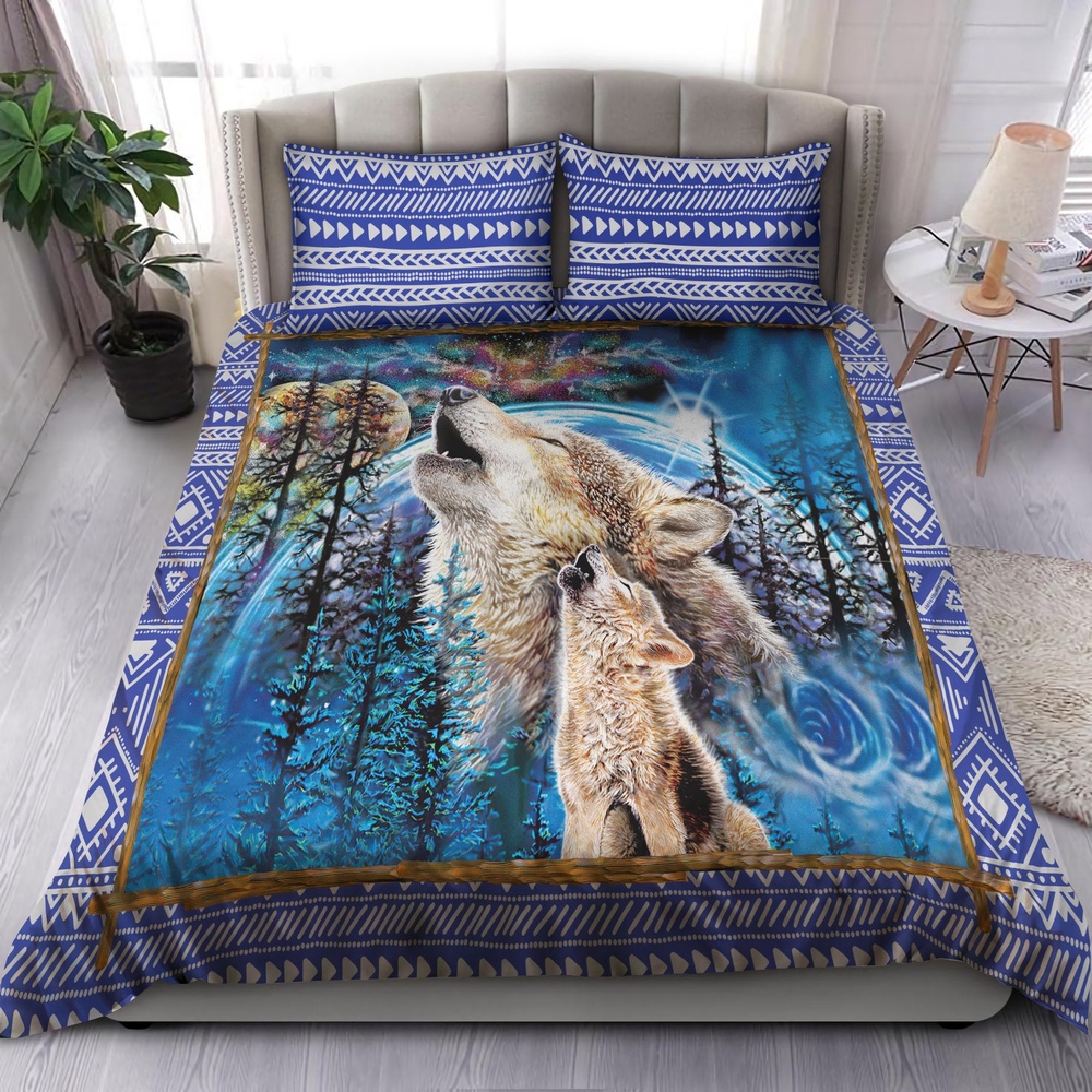 Native American Bedding Set, Mystery Under The Moonlight Native American Bedding Set, Native Bed Set