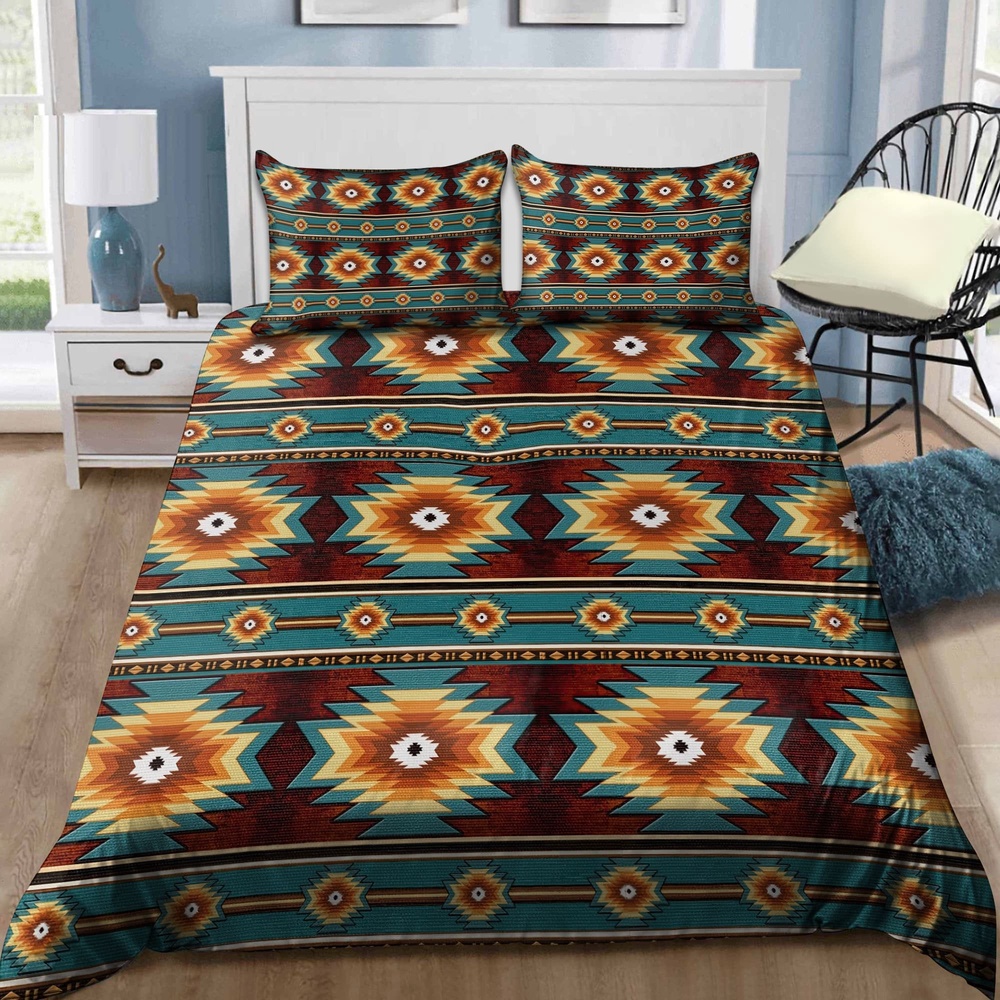 Native American Bedding Set, Retro Native American Bedding Set, Native Bed Set Native American Bedding Set, Retro Native American Bedding Set, Native Bed Set