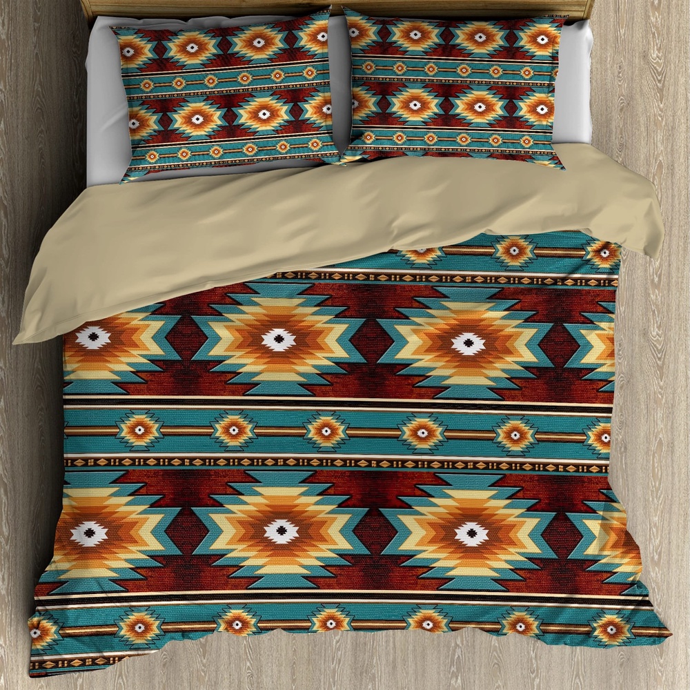 Native American Bedding Set, Retro Native American Bedding Set, Native Bed Set Native American Bedding Set, Retro Native American Bedding Set, Native Bed Set