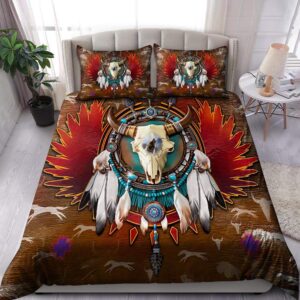 Native American Bedding Set, Skull Bull Native&hellip;